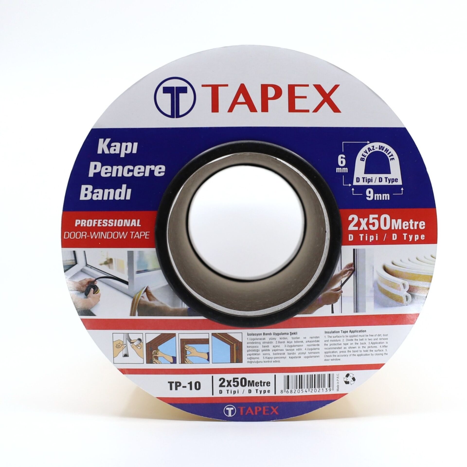 TAPEX KAUÇUKLU KAPI PENCERE BANTI 2x50 MT BEYAZ