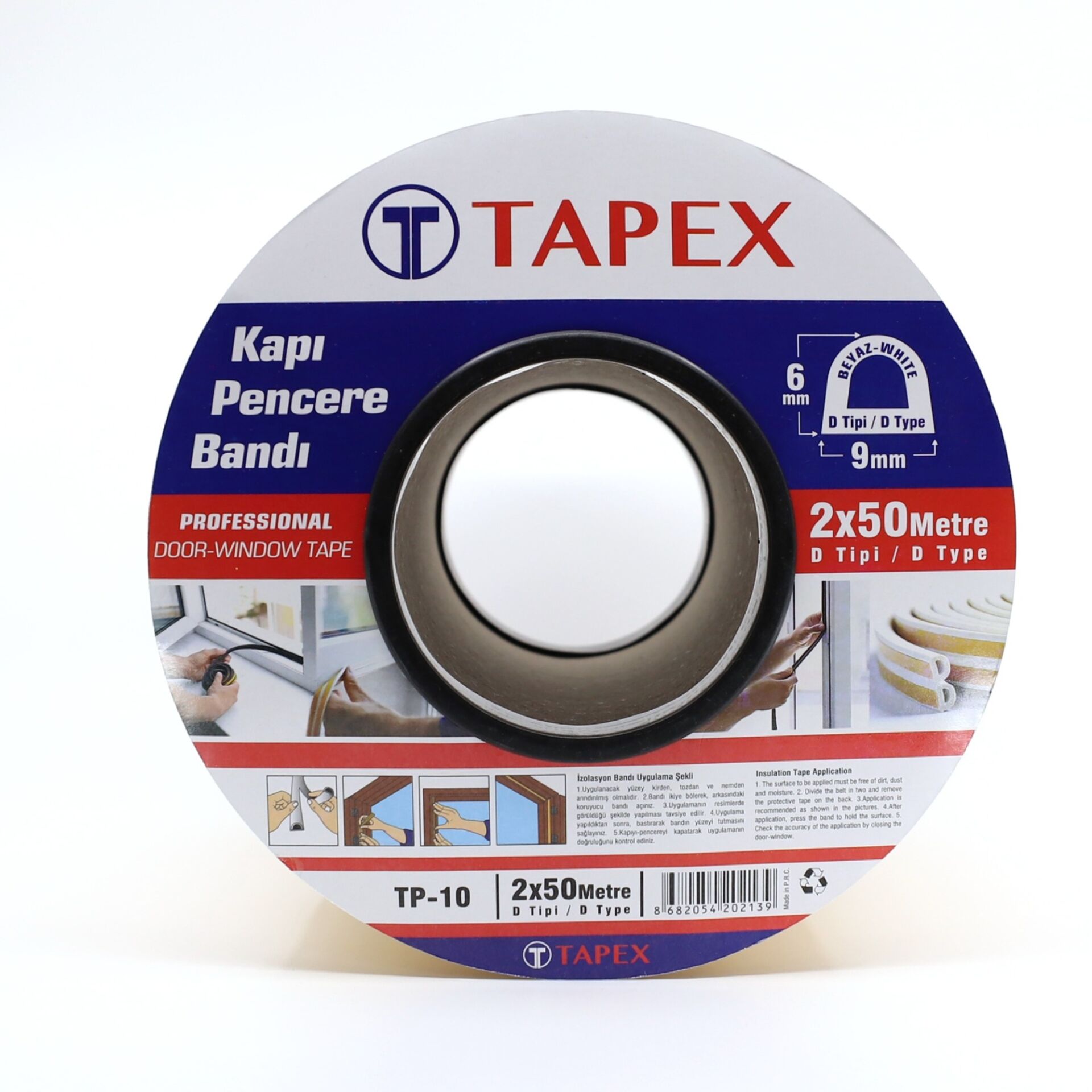 TAPEX KAUÇUKLU KAPI PENCERE BANTI 2x50 MT KAHVE