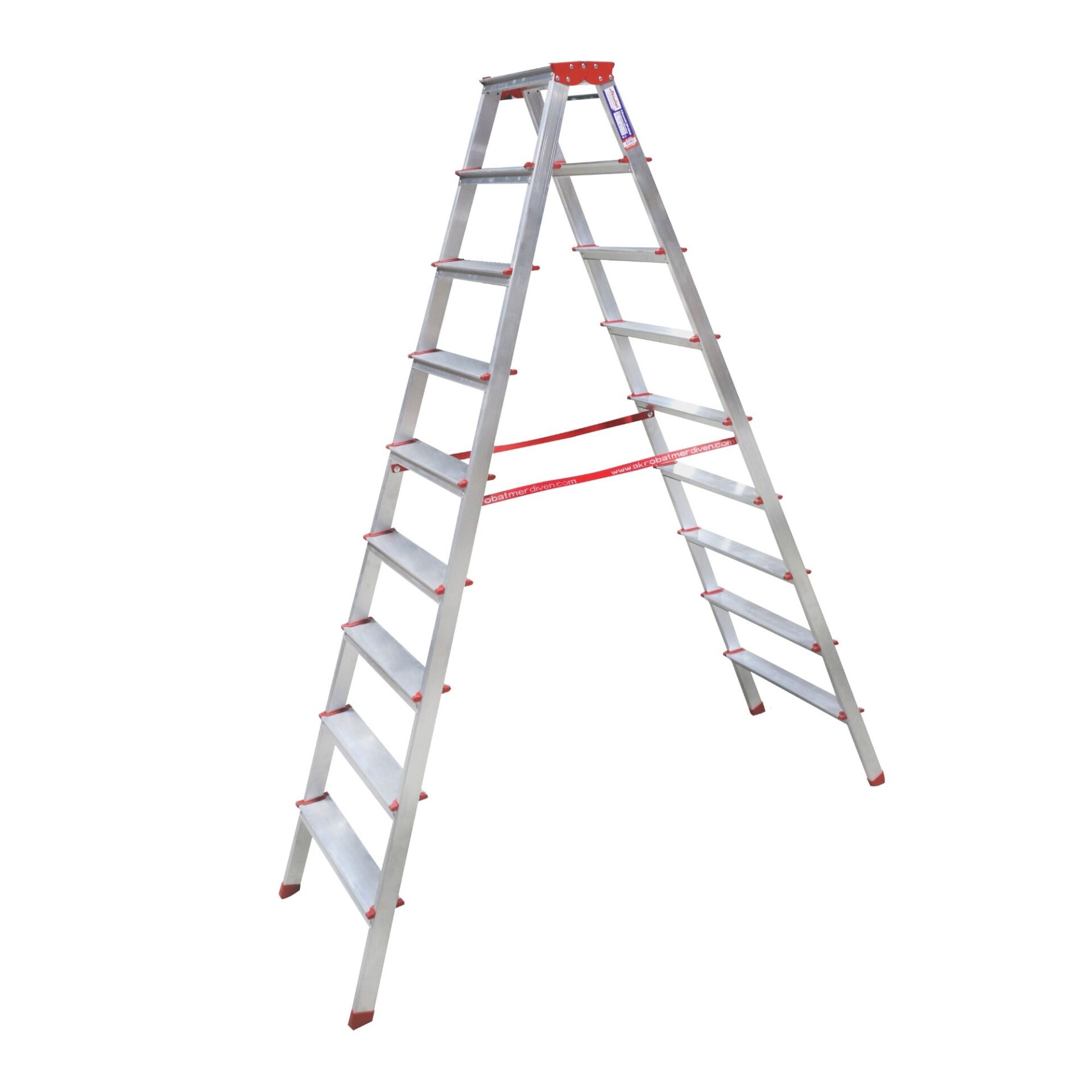ALÜMİNYUM ÇİFT ÇIKIŞLI MERDİVEN 9 LU
