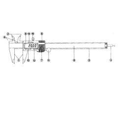 GFB DİJİTAL KUMPAS 150 MM 0.01 MM KOD:1051