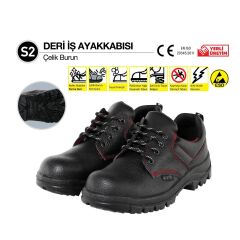 414 S2 ÇELİK BURUNLU DERİ AYAKKABI NO:46