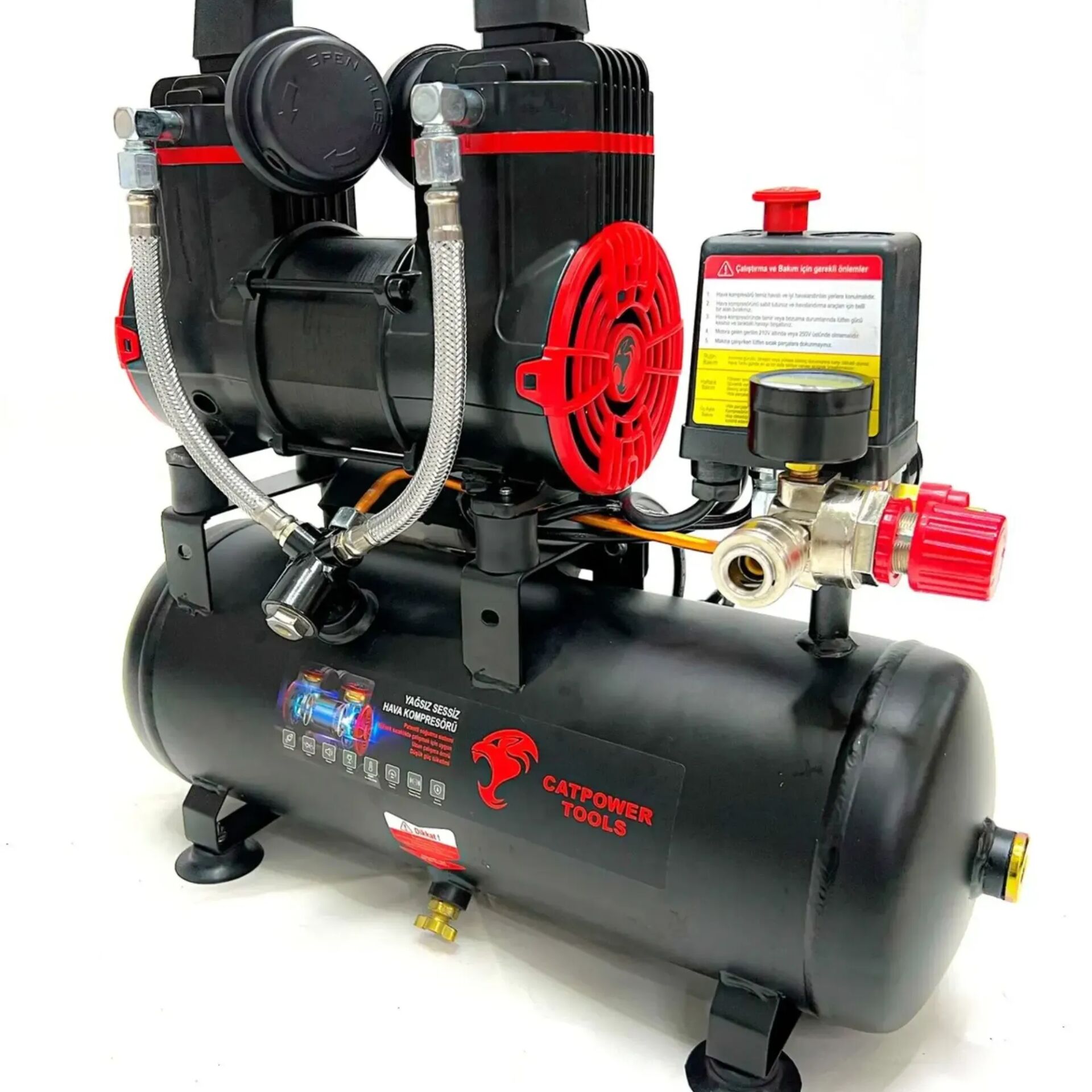 CATPOWER SESSİZ-YAĞSIZ KOMPRESÖR 8 LT CAT1110