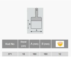 DUYAR MACUN KÜREĞİ AHŞAP SAPLI 18 CM KOD:371
