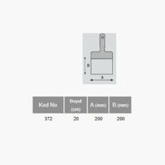 DUYAR MACUN KÜREĞİ AHŞAP SAPLI 20 CM KOD:372