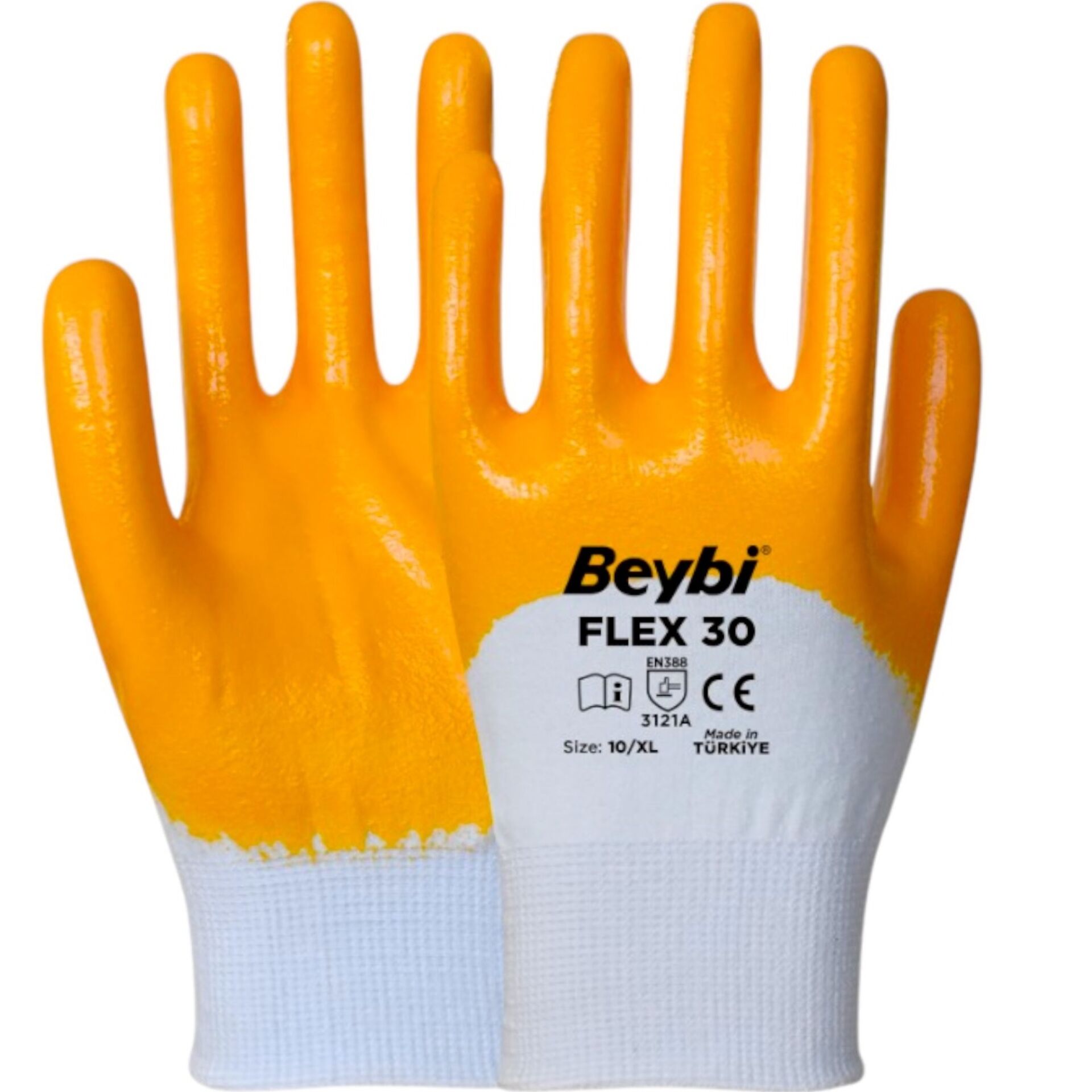 BEYBİ FLEX30 NİTRİL ELDİVEN SARI NO: 9