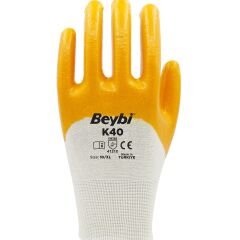 BEYBİ K40 NİTRİL ELDİVEN SARI NO:9