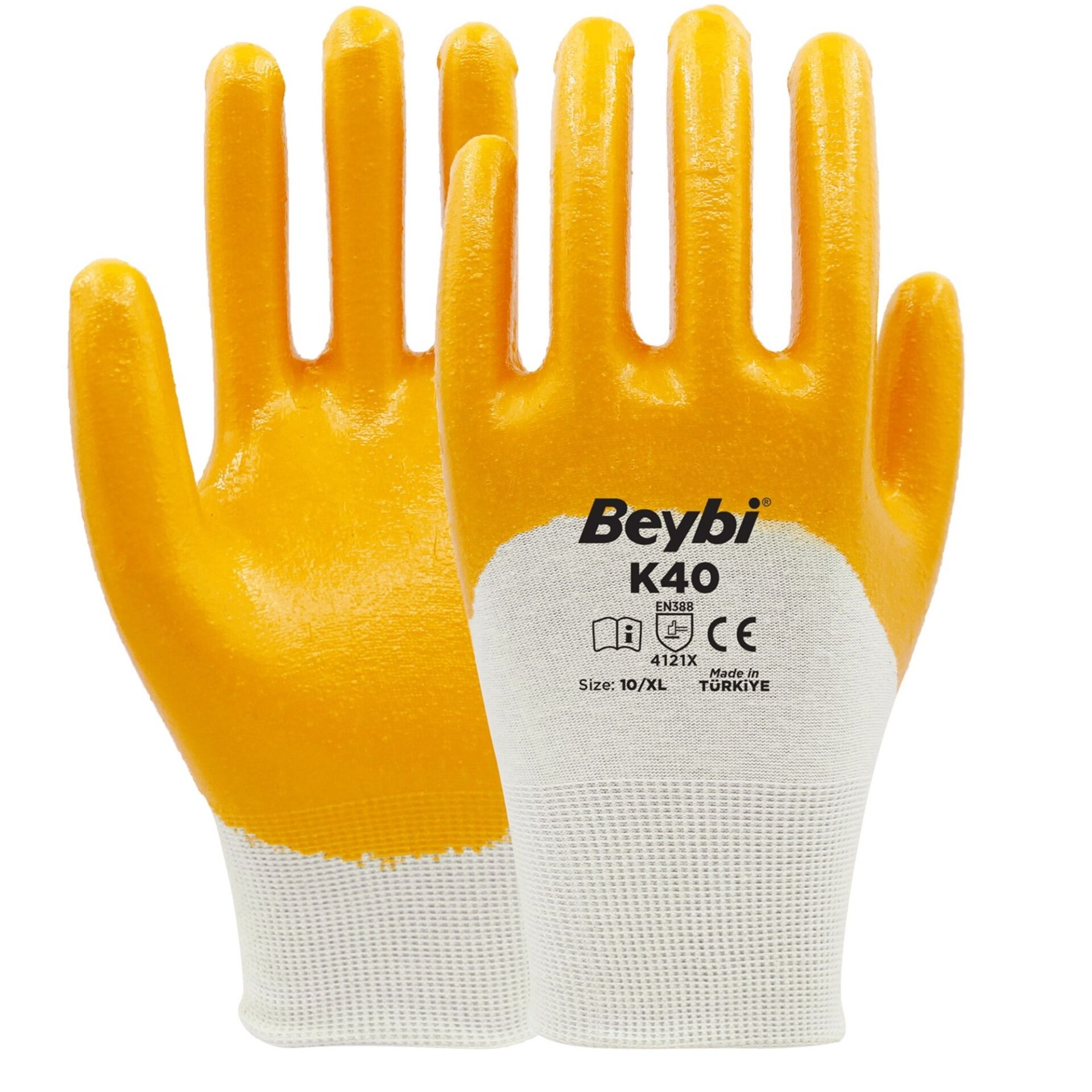 BEYBİ K40 NİTRİL ELDİVEN SARI NO:9