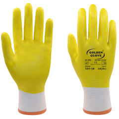 GOLDEN GLOVE TAY-18 TAM KAPLI ELDİVEN SARI NO:10