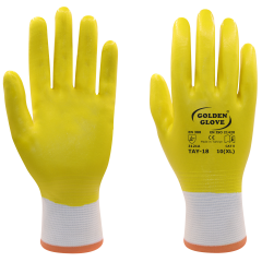 GOLDEN GLOVE TAY-18 TAM KAPLI ELDİVEN SARI NO:10