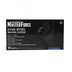 MASTER FORCE SİYAH NİTRİL MUAYENE ELDİVEN MEDİUM