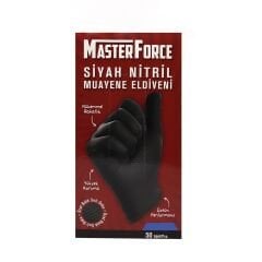 MASTER FORCE SİYAH NİTRİL MUAYENE ELDİVEN LARGE
