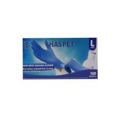HASPET MAVİ PUDRASIZ NİTRİL MUAYENE ELDİVENİ L