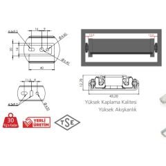 CANEX TELESKOPİK BİLYALI RAY 43x40 CM