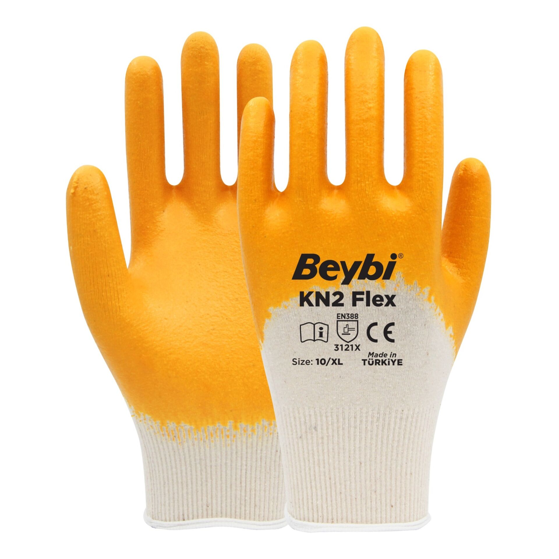 BEYBİ KN2 FLEX NİTRİL ELDİVEN SARI NO: 9