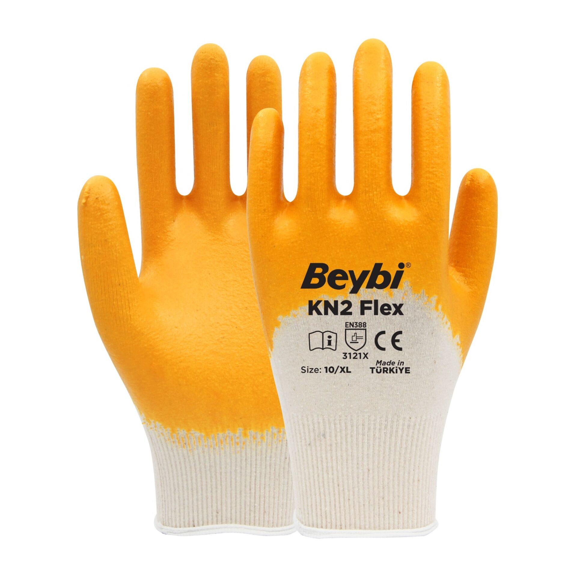 BEYBİ KN2 FLEX NİTRİL ELDİVEN SARI NO: 10
