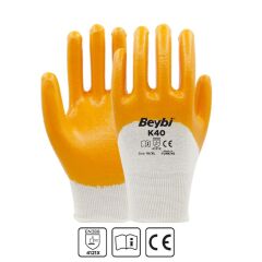 BEYBİ K40 NİTRİL ELDİVEN SARI NO:10