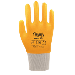 GOLDEN GLOVE TAY-02+PLUS NİTRİL ELDİVEN SARI NO:9