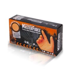 MASTER FORCE TURUNCU NİTRİL MUAYENE ELDİVEN XL