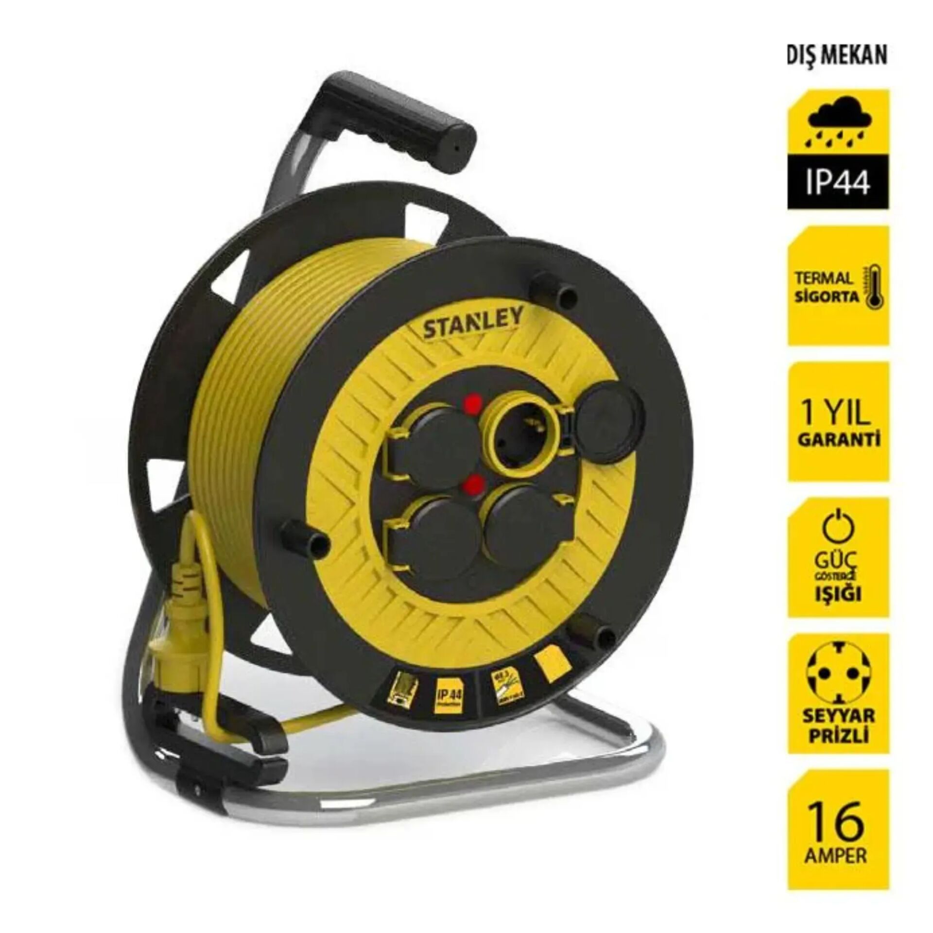 STANLEY MAKARALI SEYYAR KABLO SARI 3x2.5 25 MT