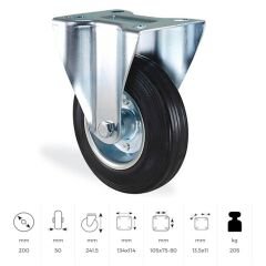 KAMA SERVİS TEKERİ SABİT 200 MM (SLP200İ)