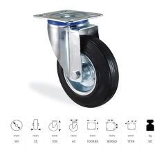 KAMA SERVİS TEKERİ DÖNER 80 MM (SLP080)