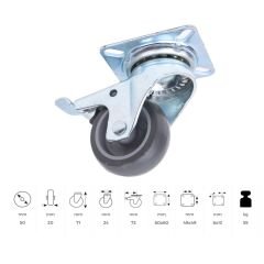 KAMA SERVİS TEKERİ GRİ FREN.DÖNER 50 MM (MTB050F)