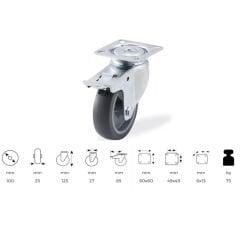 KAMA SERVİS TEKERİ GRİ FREN.DÖNER 100 MM (MTB100F)