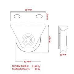 KEPLİ RAY MAKARA TAKMATİK 40 MM
