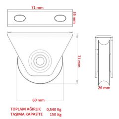 KEPLİ RAY MAKARA TAKMATİK 60 MM
