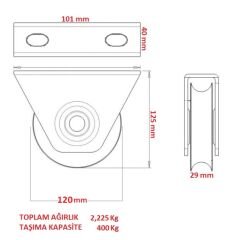 KEPLİ RAY MAKARA TAKMATİK 120 MM