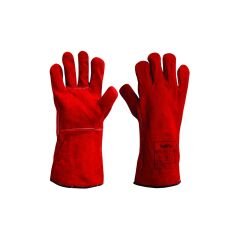 MAX SAFETY KAYNAKÇI DERİ ELDİVEN KIRMIZI