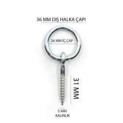 ÇINAR HALKALI VİDA 5x95 MM KOD:203