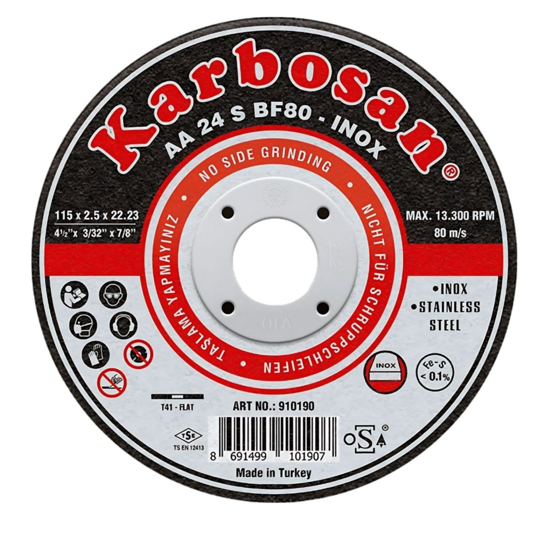 KARBOSAN İNOX KESİCİ 115x2.5x22 (910190)