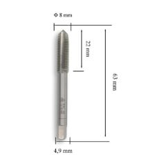 MTE HSS 2 Lİ TK KLAVUZ DIN2181 M8x1.0 102030805