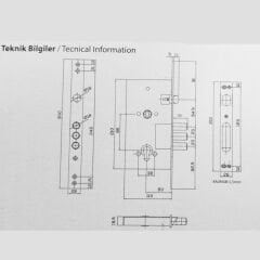 YUMA MONOBLOK ÇELİK KAPI KİLİDİ YM-7660 BARELSİZ