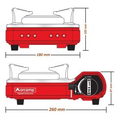 ORCAMP PRO MİNİ OCAK KIRMIZI (CK506)