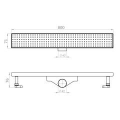 TEMA DUŞ KANALI 80 CM DOLU İZALASYONLU 93778