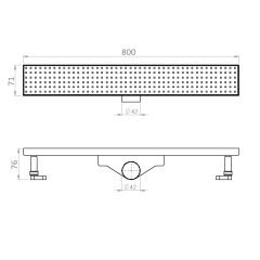 TEMA DUŞ KANALI 80 CM KARE İZALASYONSUZ 93768