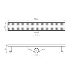 TEMA DUŞ KANALI 80 CM KARE İZALASYONLU 93778
