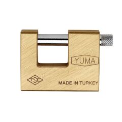 YUMA KAYAR MİLLİ ASMA KİLİT 68 MM YM-3068 PİRİNÇ