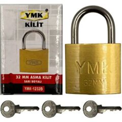 YMK ASMA KİLİT SARI KISA 32 MM YMK-1232B