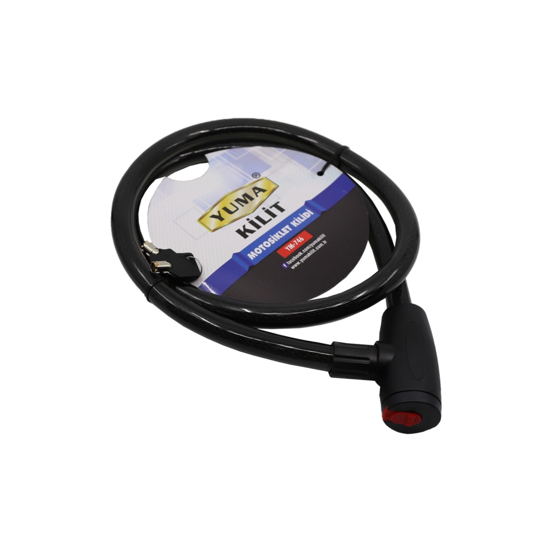 YUMA MOTORBİSİKLET KİLİDİ 20X150 CM YM-746