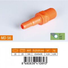 MEDALYAN PLASTİK REDÜKSİYON 1''-5/8''-1/2'' MD-56