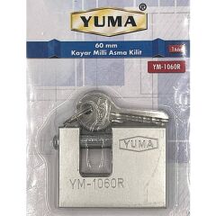 YUMA KAYAR MİLLİ ASMA KİLİT 60 MM 1060R NİKEL