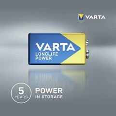 VARTA S.LİFE 9 V ÇİNKO PİL 6632 (PK 1 Lİ) 556649
