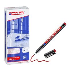 EDDİNG 142 M OHP ASETAT KALEMİ KIRMIZI