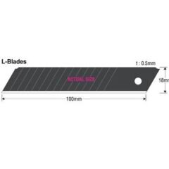 KDS MAKET BIÇAĞI YEDEĞİ 18 MM SİYAH KOD:LB-10B EVO