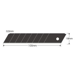 KDS MAKET BIÇAĞI YEDEĞİ 18 MM SİYAH KOD:LB10BW EVO
