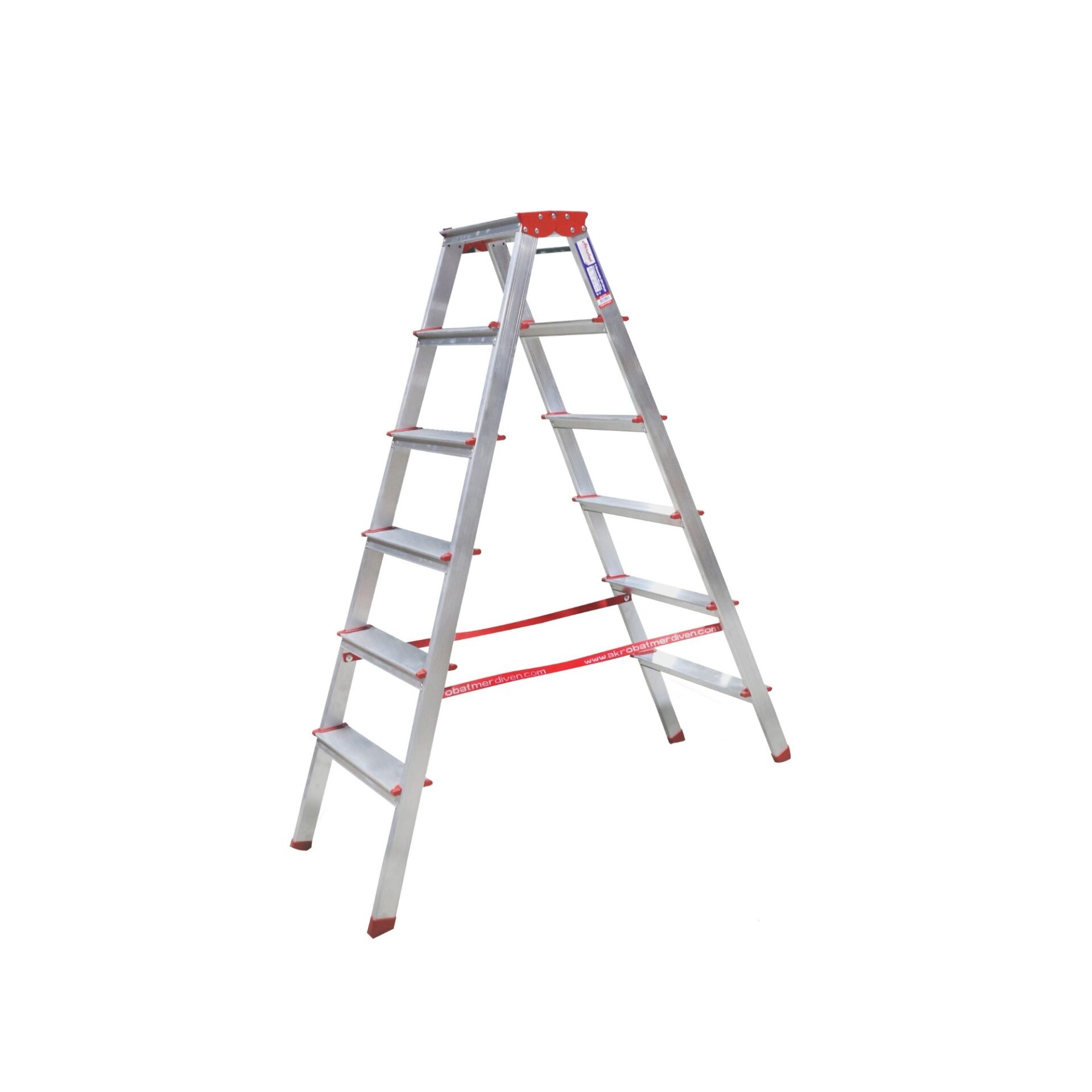 ALÜMİNYUM ÇİFT ÇIKIŞLI MERDİVEN 6 LI