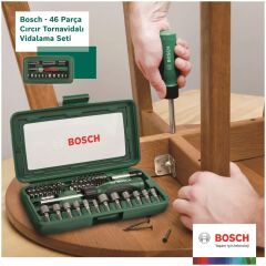 BOSCH VİDALAMA VE LOKMA UCU SETİ 46LI 2607019504